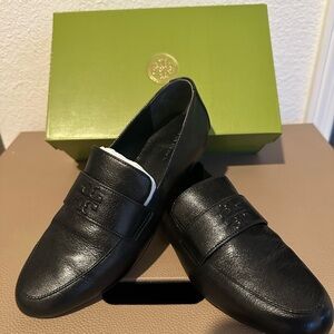 Tory Burch Black Leather Women's Loafers